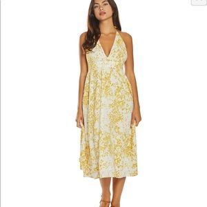 white and yellow beach dress